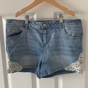 Girls 16 Plus Justice Jean Short with Lace